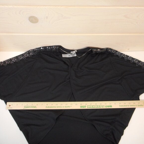NWT Worthington Size XL Black Cardigan Sweater Sequin Embellished Dolman Sparkle - Picture 5 of 11